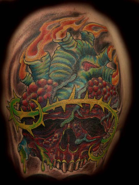 Tattoos - Anthony Lawton - sacred skull