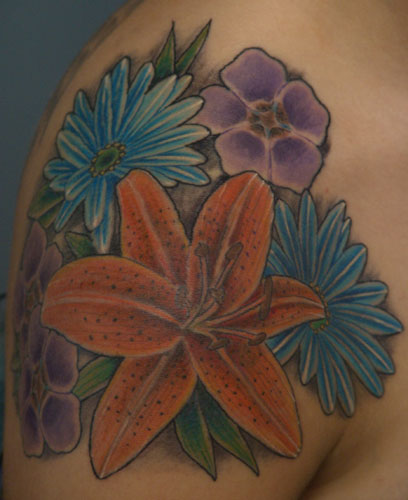 Tattoos flower collage