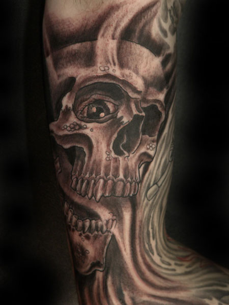 swirly tattoo. Tattoos swirly skull