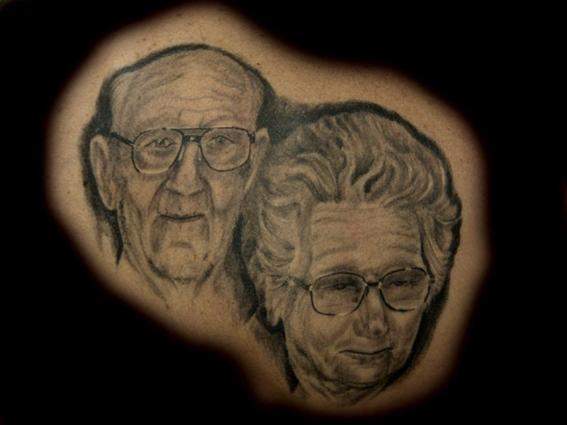 Tattoos - Anthony Lawton - double portrait