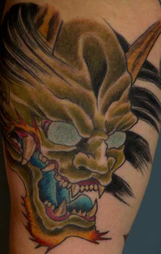 Color tattoos Tattoos oni demon