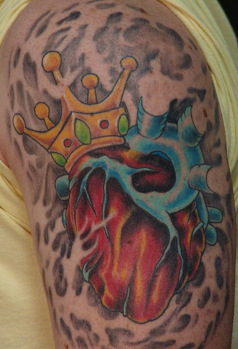 Tattoos - Anthony Lawton - heart crown
