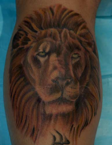 Tattoos - Anthony Lawton - king of the jungle