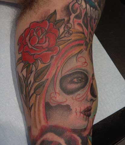 day of the dead tattoos. Color tattoos Tattoos day of