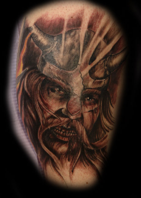 Tattoos viking head