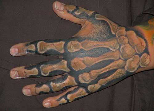 Tattoos - Anthony Lawton - skeletal hand