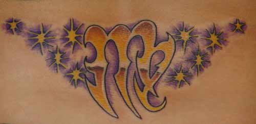astrology sign tattoos. Color tattoos Tattoos astrological sign