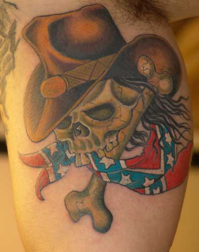 Tattoos - Biker tattoos - southern skull