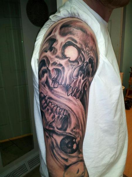 Tattoos - skull sleeve - 65562