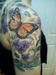 Tattoos - butterfly sleeve - 65550