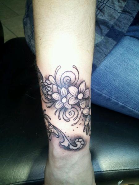 Tattoos - henna flower - 65554