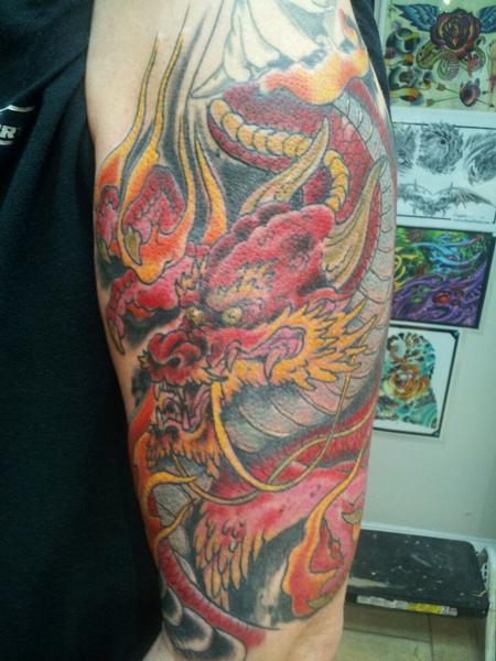 Tattoos - dragon cover up - 63913