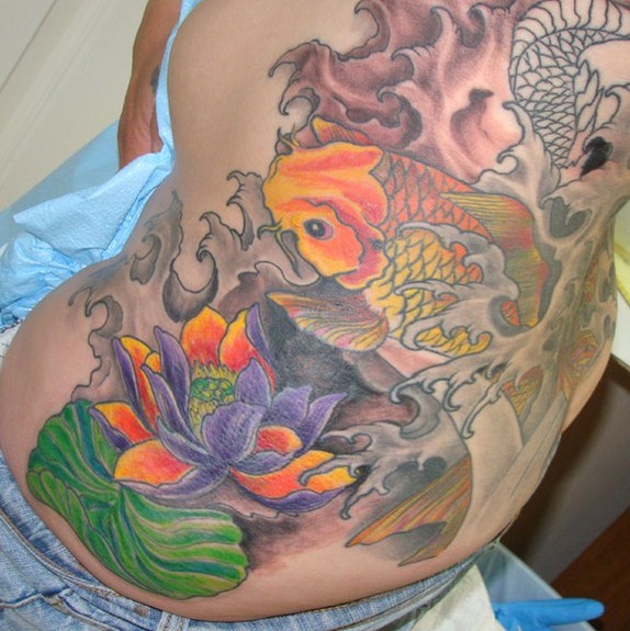 Tattoos - koi lotus - 52531
