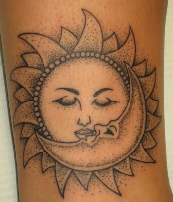 Ideas sun and moon tattoos