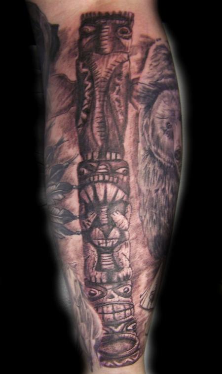 Black and Gray tattoos Tattoos totem jeff raiano all star body art