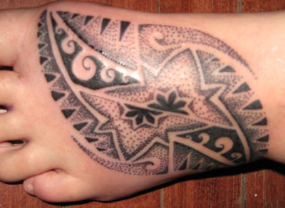 Tattoos polynesian foot