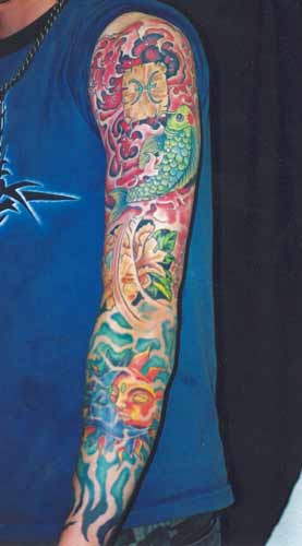 Tattoos - Anthony Lawton - water sleeve