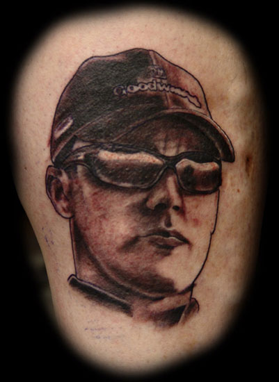 Realistic tattoos Tattoos nascar portrait