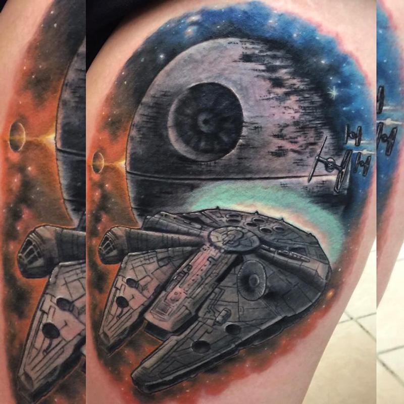 Millennium Falcon Tattoo Designs Millennium Falcon Tattoo Designs