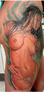 Tattoos - Pinup Thigh Sleeve - 14929