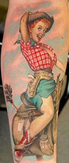 steve morris tattoos realistic cowgirl steve morris tattoos realistic cowgirl