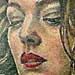 tattoo galleries/ - Woman's Face on hand - 18887