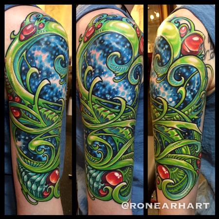 Tattoos - Neon Biomech Halfsleeve Tattoo - 114872