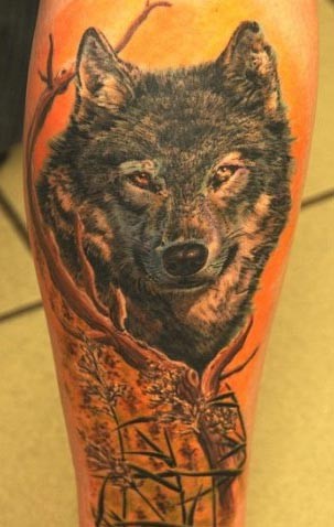 Andy Engel Wolf Tattoo