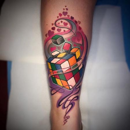 Andrea Lanzi - Rubik Cube Tattoo