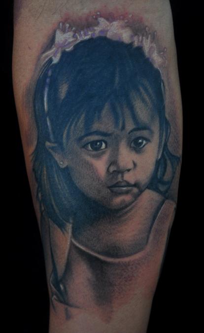 Tattoos Portrait tattoos Portrait of daughter