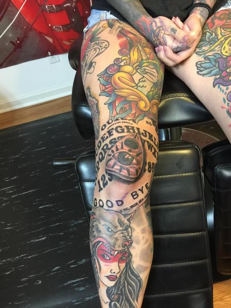 Tattoos - Ouija board knee - 130408