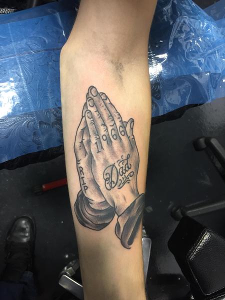 Brandon Over - Praying hands