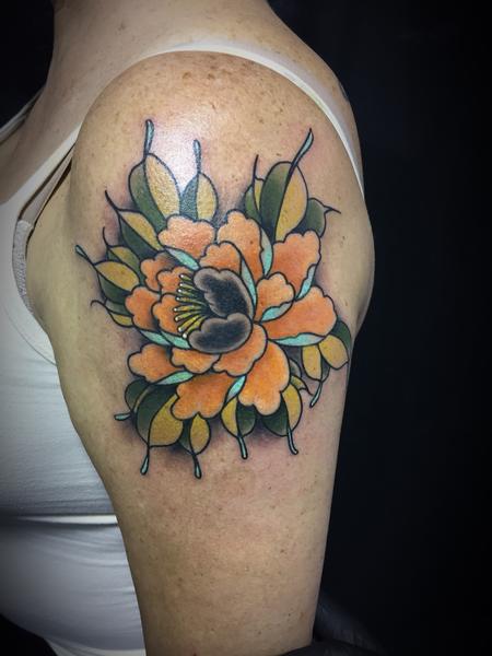 Tattoos - Peony flower - 131810
