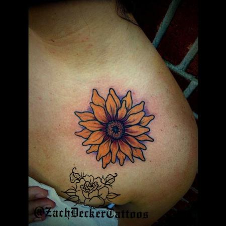Tattoos - Traditional Sunflower  - 128205