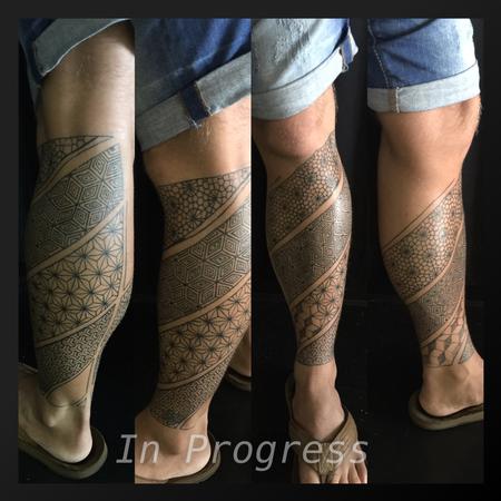 Michael Lanning - Blackwork -in progress shot