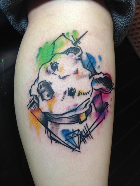 Tattoos - Watercolor dog - 125555