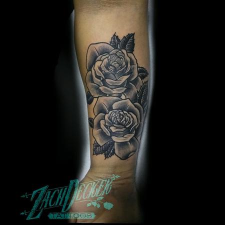 Tattoos - Opaque Grey Roses - 131101