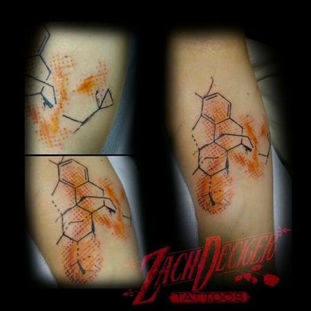 Zach Decker - Abstract Watercolor Halftone Molecule