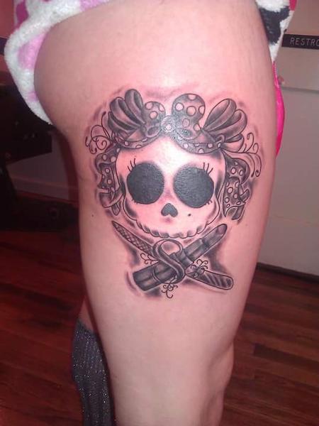 Tattoos - Girly skull - 108327