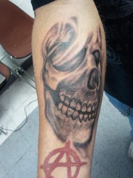 Tattoos - Skull smoke - 108338