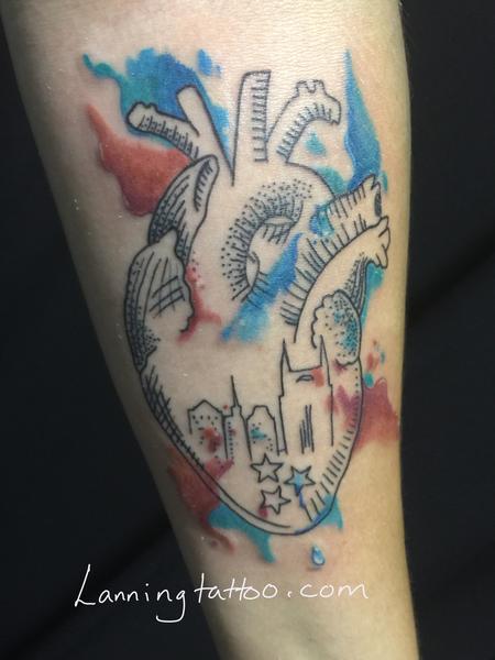 Tattoos - Watercolor heart  - 117739