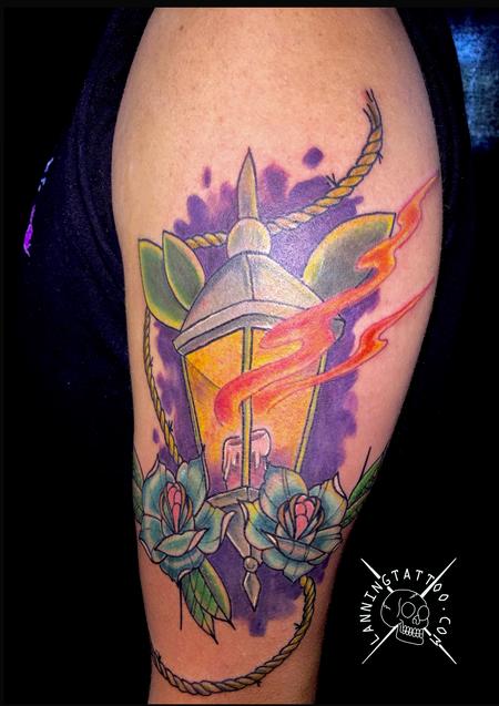 Michael Lanning - Lantern tattoo