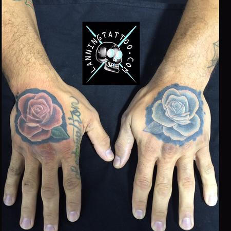 Tattoos - Hand roses - 119951