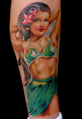 Mike Demasi - Hula Girl Pinup