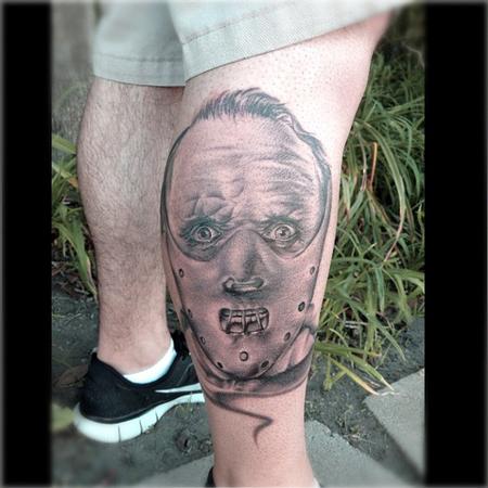 Ryan Mullins - Black and grey realitic Hannibal Lecter tattoo