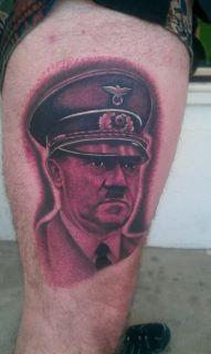 Scott Grosjean - realistic portrait of Hitler tattoo