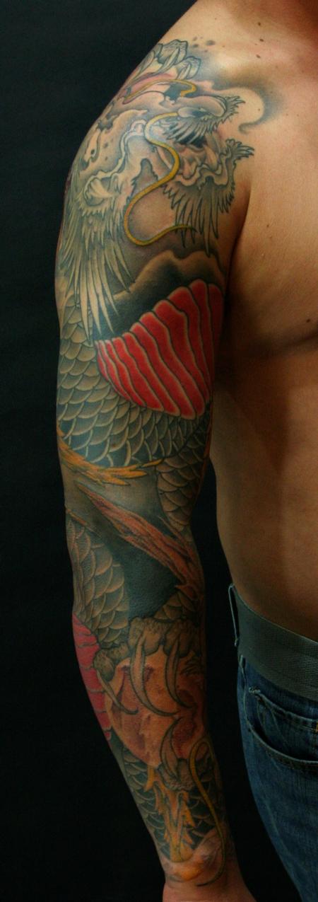 Tim Mcevoy - Color Dragon Tattoo Sleeve Tim McEvoy Art Junkies