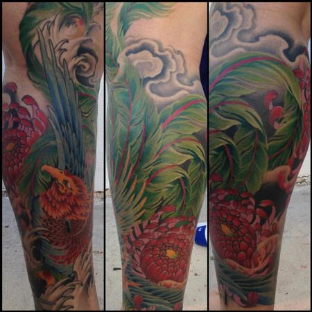 Tim Mcevoy - color pheonix tattoo, Tim McEvoy Art Junkies Tattoo