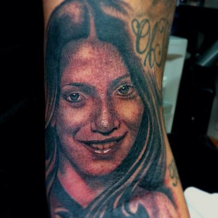 Aric Taylor The Dark Horse - black and gray realistic portrait tattoo