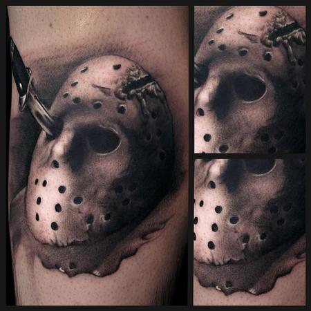 Ryan Mullins - Black and Grey Friday the 13th tattoo